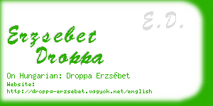 erzsebet droppa business card